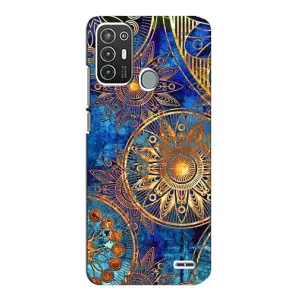 Чохли з сенсом на ZTE Blade A72 (Золоті узори)