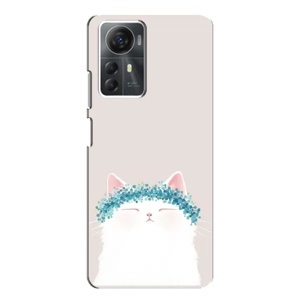 Чехол с рисунком «Белый котик» для ZTE Blade A72s Чехол с рисунком «Белый котик» для ZTE Blade A72s