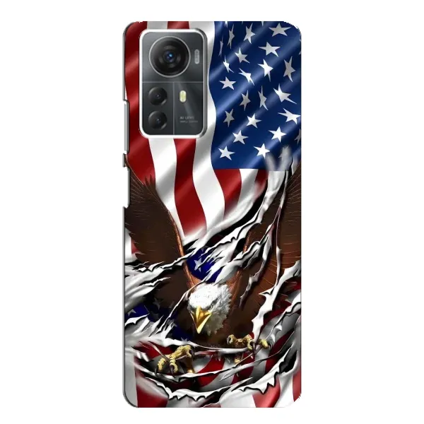 Чехол с рисунком «Флаг USA» для ZTE Blade A72s Чехол с рисунком «Флаг USA» для ZTE Blade A72s