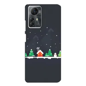 Силіконовий бампер на різдво для ZTE Blade A72s (Місто зимове)