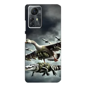 Чехол с мемами тралалело тралала для ZTE Blade A72s (Гусини и крокодило)