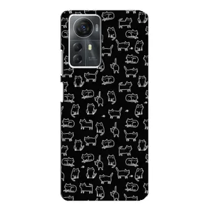 Чехол на тематику: Коты для ZTE Blade A72s (Котики на черном)