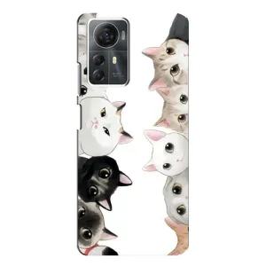 Силиконовый чехол с котиком для ZTE Blade A72s (Коты)