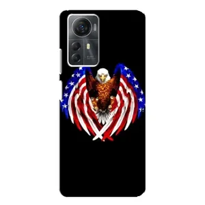 Чехол Флаг USA для ZTE Blade A72s (Крылья США)
