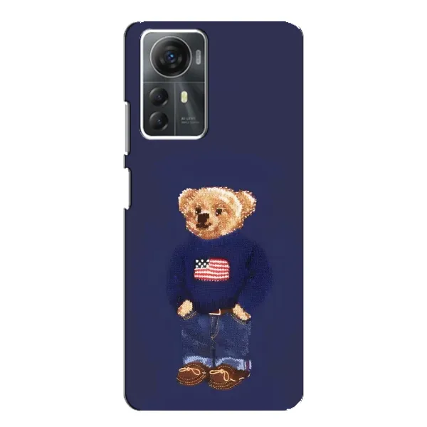 Чехол с рисунком «Мишка USA» для ZTE Blade A72s Чехол с рисунком «Мишка USA» для ZTE Blade A72s