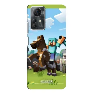 Чехлы для ZTE Blade A72s (Персонажи Майн Крафт) (На коне)