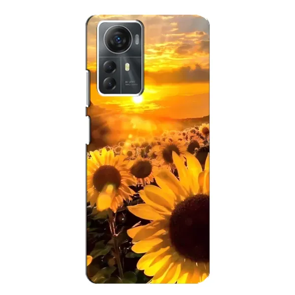 Чехол с рисунком «поле подсолнухов» для ZTE Blade A72s
