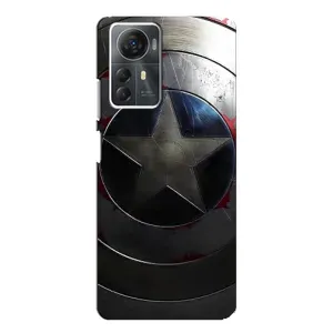 Чехол с Щитом Капитана Америки на ZTE Blade A72s (Ретро Щит Капитана)