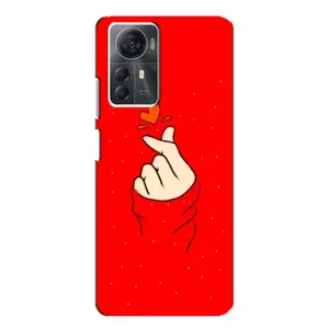 Чохол (Знак сердечка) для ZTE Blade A72s (Сердечко на червоному)