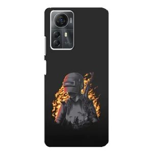 Силиконовый чехол с картинкой "Герой Pubg" на ZTE Blade A72s (В огне)