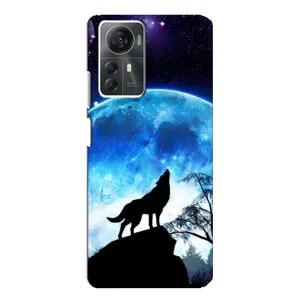 Чехол с Волком на ZTE Blade A72s (Воет на луну)