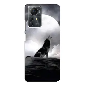 Чехол с Волком на ZTE Blade A72s (Волк и луна)