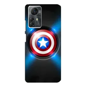 Чехол с Щитом Капитана Америки на ZTE Blade A72s (Яркий Щит Капитана)