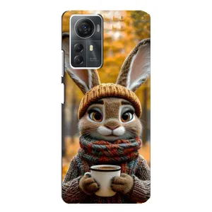 Печатный чехол «Зверята с кофе» для ZTE Blade A72s (Зайчик с кофе)