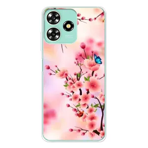 Чехол с принтом САКУРЫ на ZTE Blade A73 (Бабочки на сакуре)