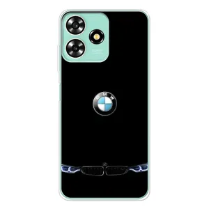 Силиконовый бампер с картинкой машины на ZTE Blade A73 (Черный BMW)