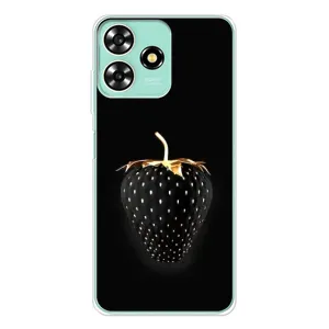 Чохол з зображенням смачної їжі для ZTE Blade A73 (Чорна полуниця)
