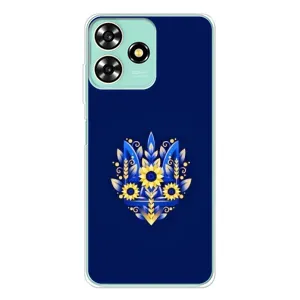 Чохол Укр Символіка для ZTE Blade A73 (Квітучий Герб)