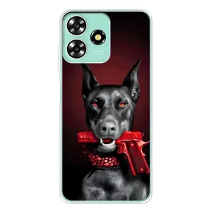 Чехол ДОБЕРМАН для ZTE Blade A73 (Доберман злой)