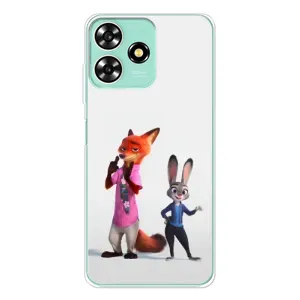 Силиконовый чехол с принтом Зоотрополіс для ZTE Blade A73 (Джуди и Ник)