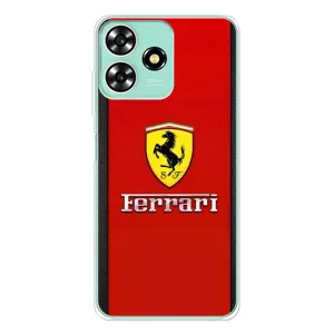Силиконовый бампер с картинкой машины на ZTE Blade A73 (Ferrari Logo)