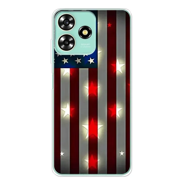 Чехол с рисунком «Флаг США 2» для ZTE Blade A73 Чехол с рисунком «Флаг США 2» для ZTE Blade A73