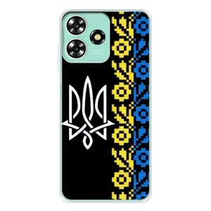 Силіконовый Чохол на ZTE Blade A73 (Герб и вишиванка)