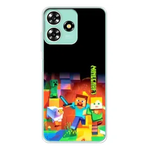 Чехлы для ZTE Blade A73 (Персонажи Майн Крафт) (Герой Майнкрафт)