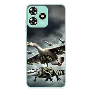 Чохол з мемами траралело тралала для ZTE Blade A73 (Гусіні і крокоділо)