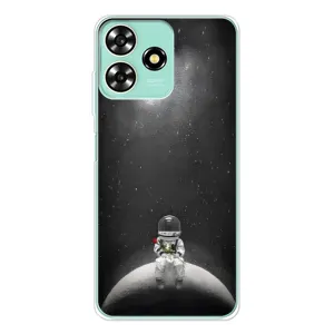 Силіконовый Чохол з принтом "Космонавти" на ZTE Blade A73 (Космонавт романтик)