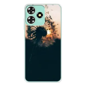 Силиконовый Чехол с одуванчиками на ZTE Blade A73 (Красивый одуванчик)