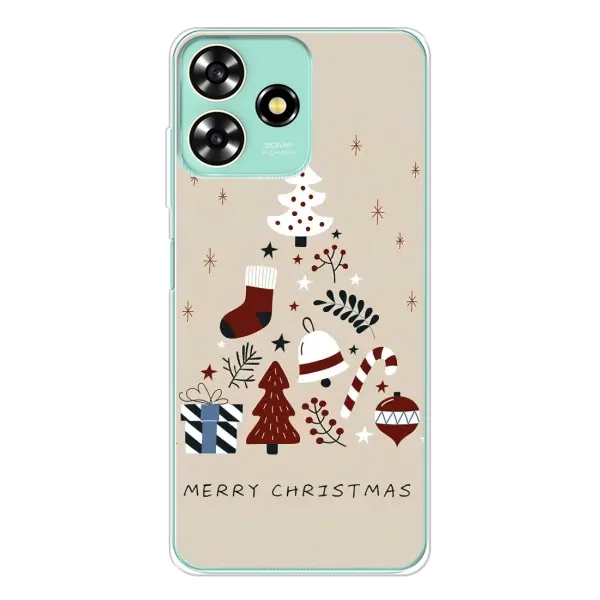 Чехол с рисунком «Merry Christmas» для ZTE Blade A73 Чехол с рисунком «Merry Christmas» для ZTE Blade A73
