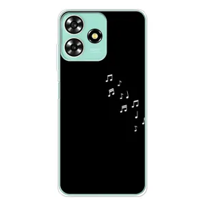 Чохол з картинками на чорному фоні для ZTE Blade A73 (Ноти)