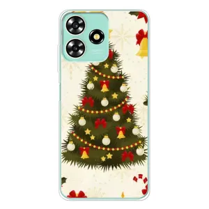 Чехол Новогодняя Елка на ZTE Blade A73 (Новогодний принт)