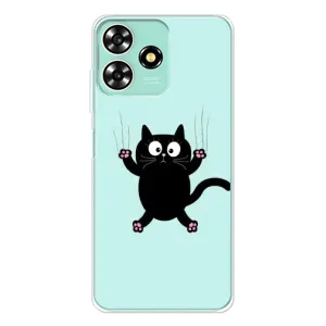 Силіконовий чохол з котиком для ZTE Blade A73 (Падаючий кіт)
