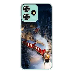 Силиконовый бампер на рождество для ZTE Blade A73 (Поезд)