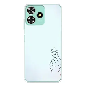 Чохол (Знак сердечка) для ZTE Blade A73 (Сердечко на блакитному)