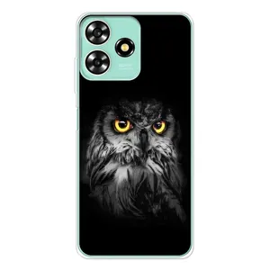 Чохли з принтом СОВИ для ZTE Blade A73 (Сова на чорному)