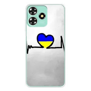 Силиконовый Чехол на ZTE Blade A73 (Я-Украина) (Украинская кардиограмма)