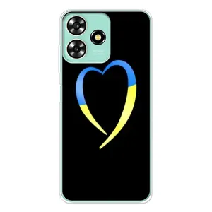 Силиконовый Чехол на ZTE Blade A73 (Я-Украина) (Украинское сердце)