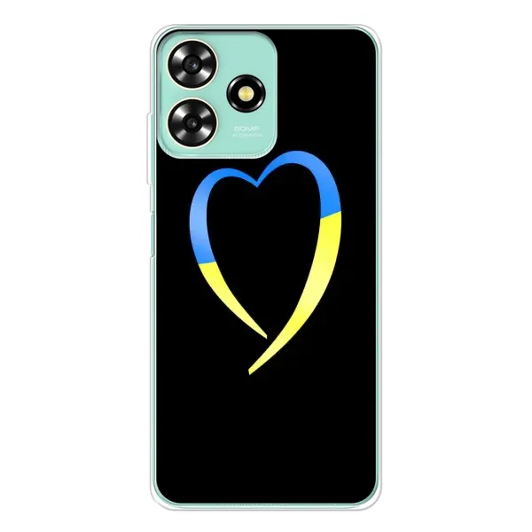 Чехол с рисунком «Украинское сердце» для ZTE Blade A73 Чехол с рисунком «Украинское сердце» для ZTE Blade A73