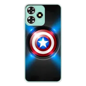 Чехол с Щитом Капитана Америки на ZTE Blade A73 (Яркий Щит Капитана)