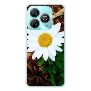 Чехол с ромашками на ZTE Blade A75 (Белая ромашка)