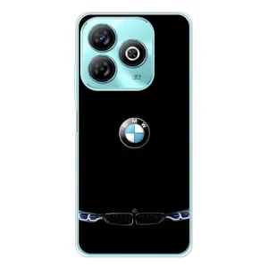 Силіконовий бампер з картинкою машини на ZTE Blade A75 (Чорний BMW)