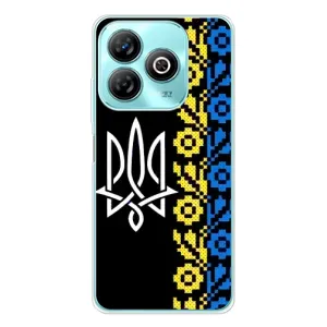 Силиконовый Чехол на ZTE Blade A75 (Герб и вышыванка)