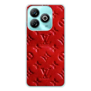 Текстурный Чехол Louis Vuitton для Блейд А75 (Красный ЛВ)