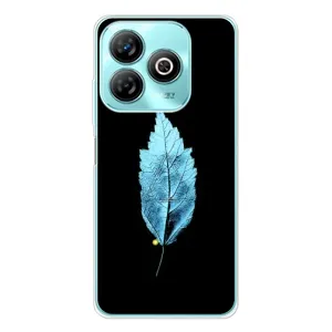 Чохол з картинками на чорному фоні для ZTE Blade A75 (Листя)