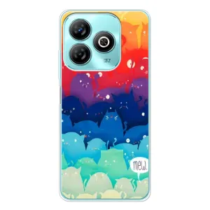Силиконовый чехол с котиком для ZTE Blade A75 (Mew)