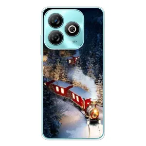 Силиконовый бампер на рождество для ZTE Blade A75 (Поезд)