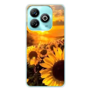 Чехол с Цветами для ZTE Blade A75 (поле подсолнухов)